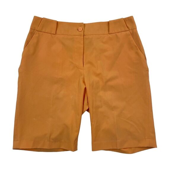 EP Pro Women's Orange Bermuda Shorts Sz 8 Polyester Spandex Stretch Golf Active - Picture 1 of 7